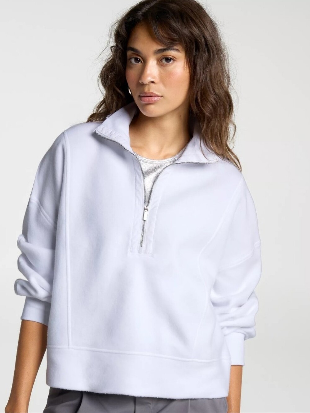 Calia By Carrie Underwood White Elevate Plush 1/4 Zip Pullover New With Tags - Picture 1 of 9